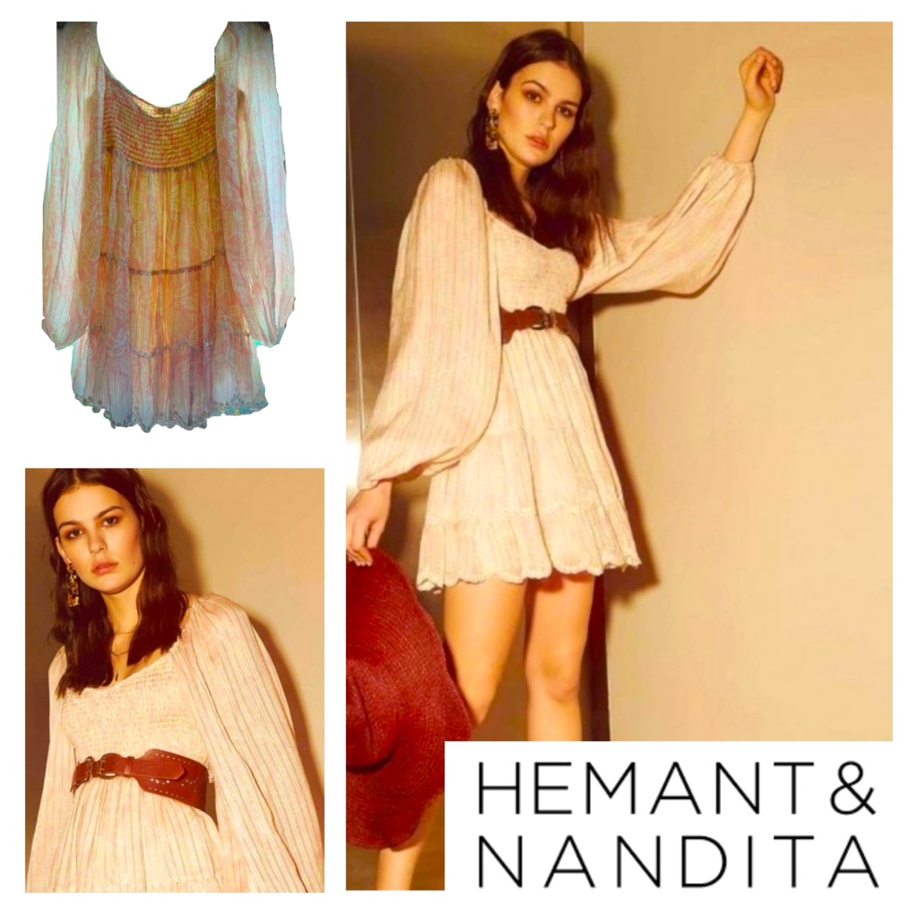 Euc Hemant & Nandita ‘Zahra’ Mini Dress Sz M